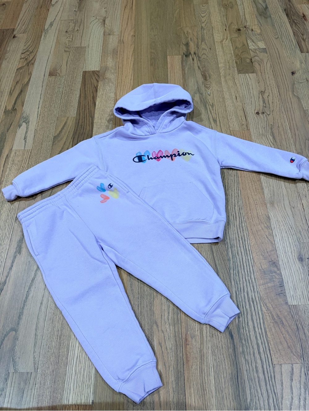 Champion toddler girls hoodie and sweatpants outfit